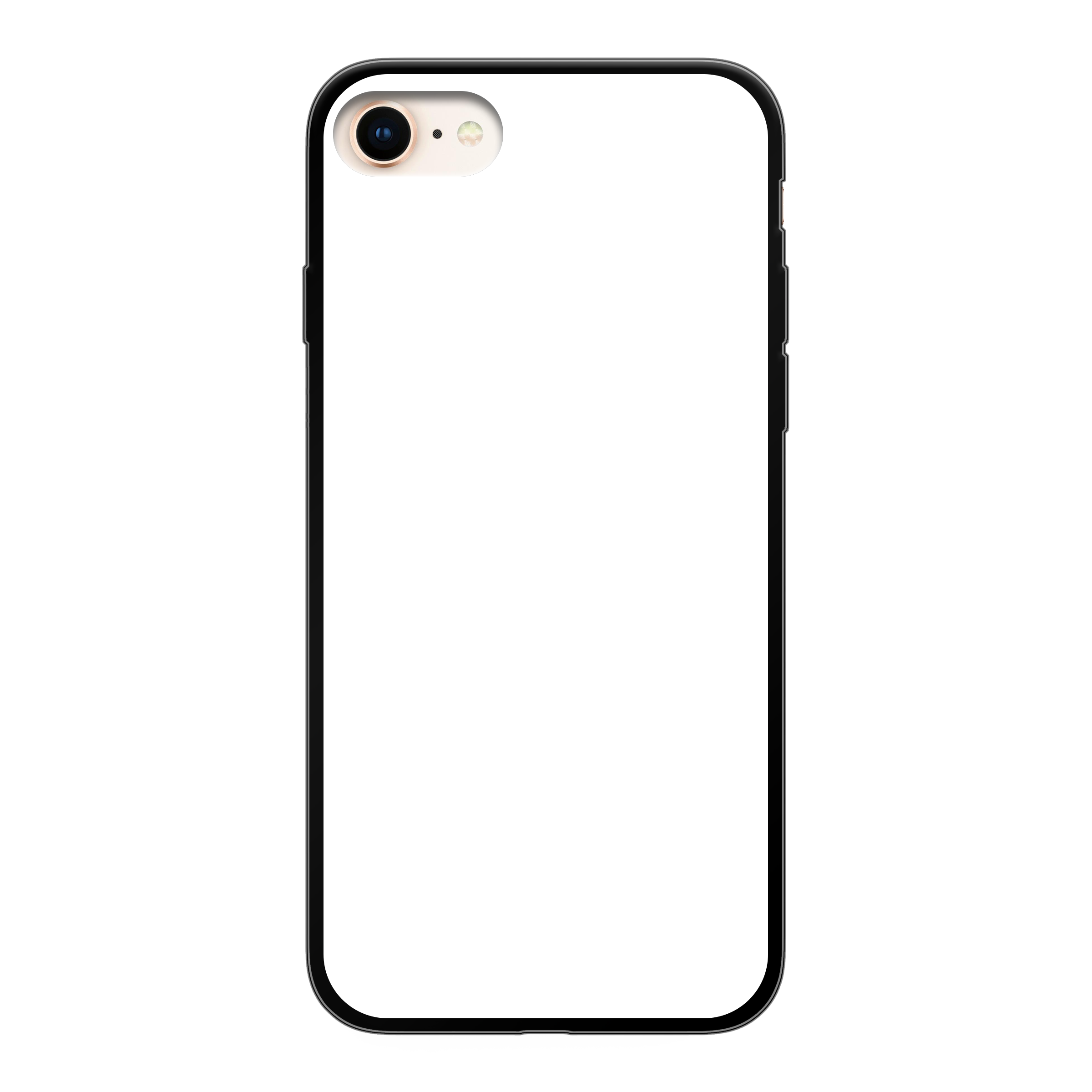Apple iPhone 7 / 8 / SE (2020) Soft case (back printed, black)