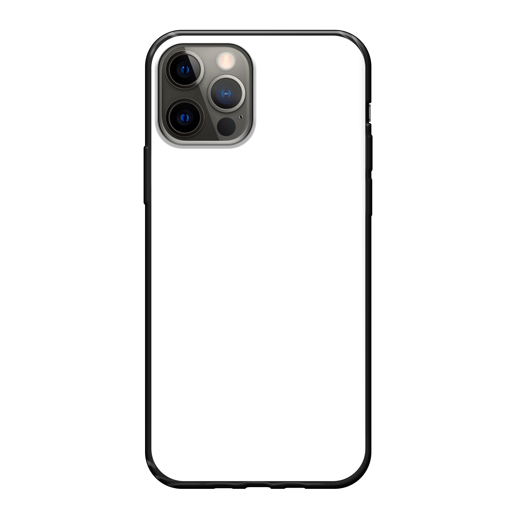 Apple iPhone 12 / iPhone 12 Pro Soft case (back printed, black)