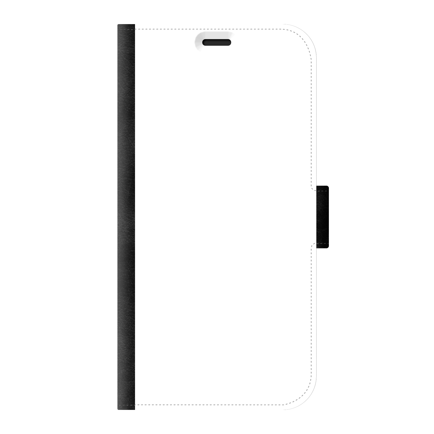 Apple iPhone 11 Pro Max Wallet case (front printed, black)