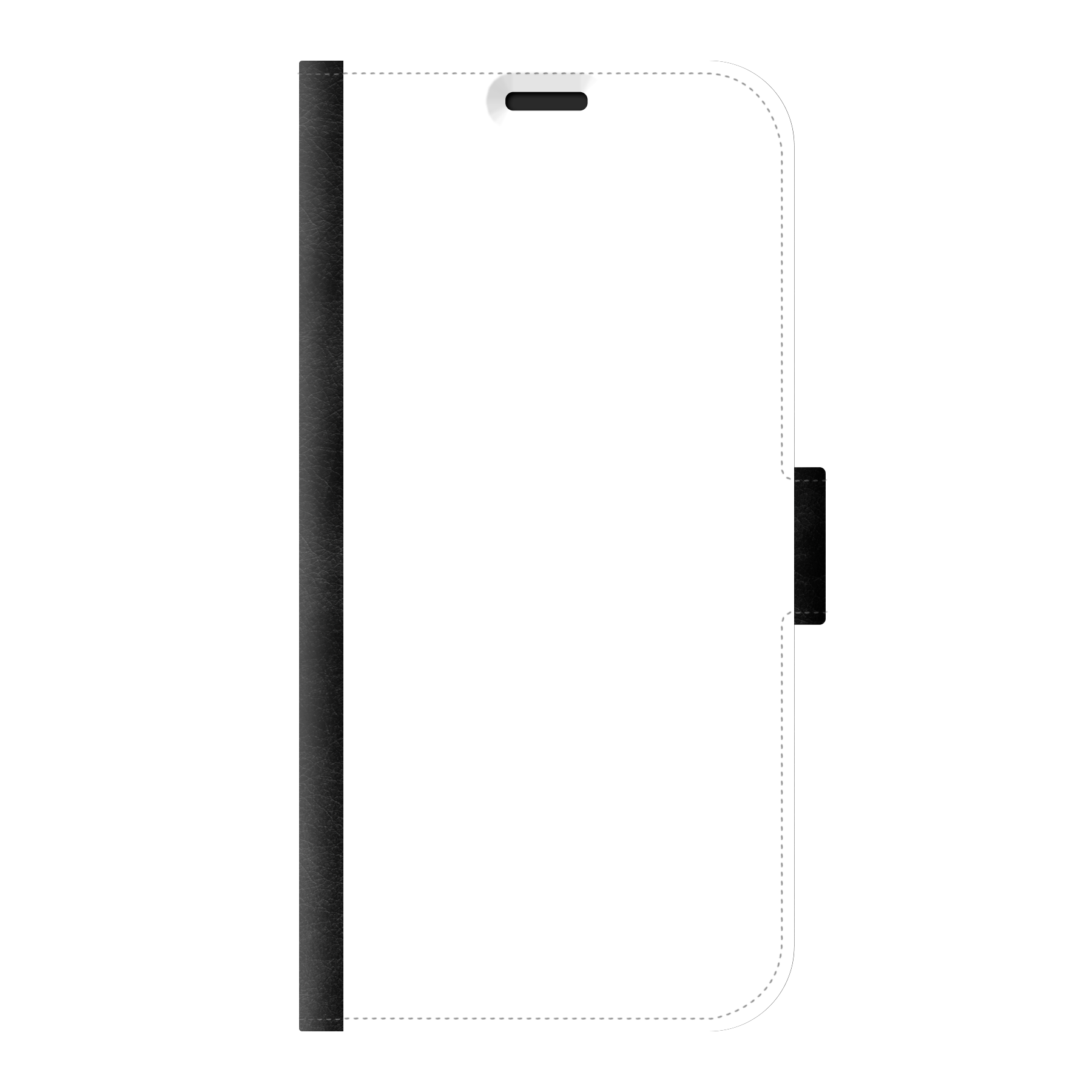 Apple iPhone 12 Pro Max Wallet case (front printed, black)