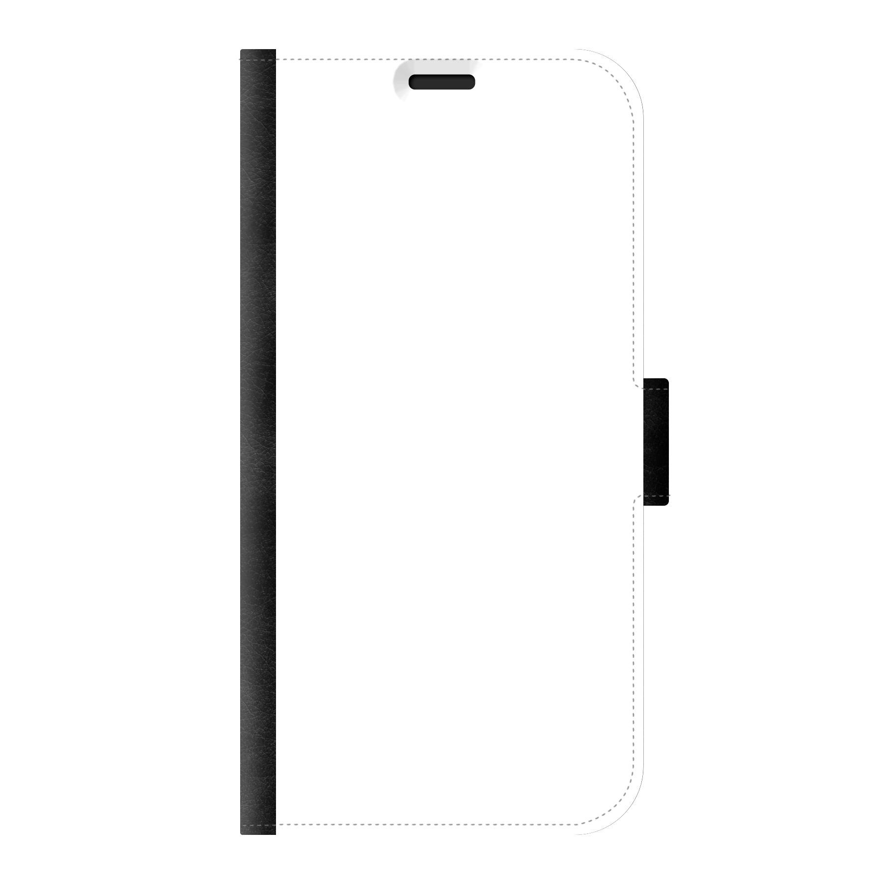 Apple iPhone 14 Pro Max Wallet case (front printed, black)
