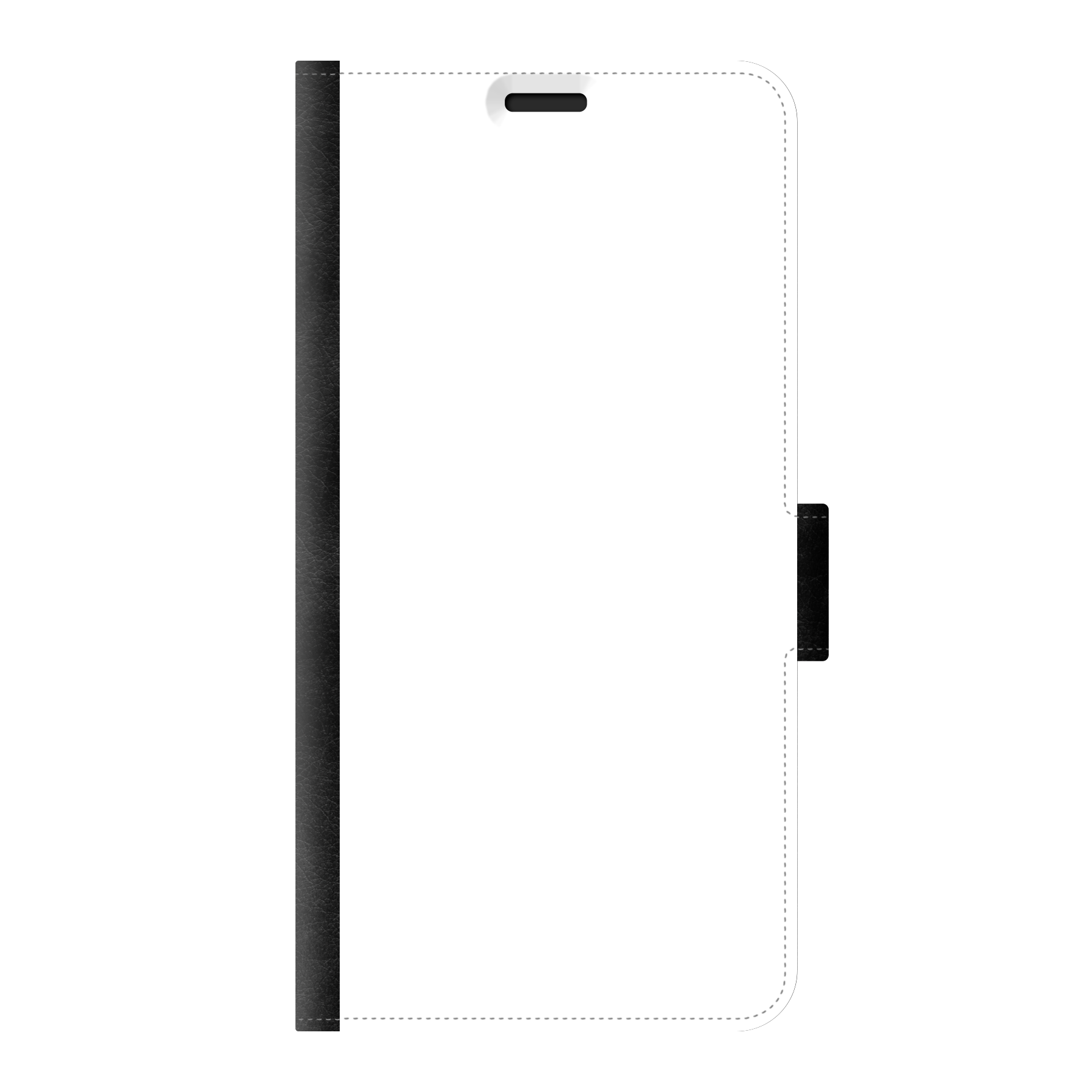 Samsung Galaxy S22 Wallet case (front printed, black)