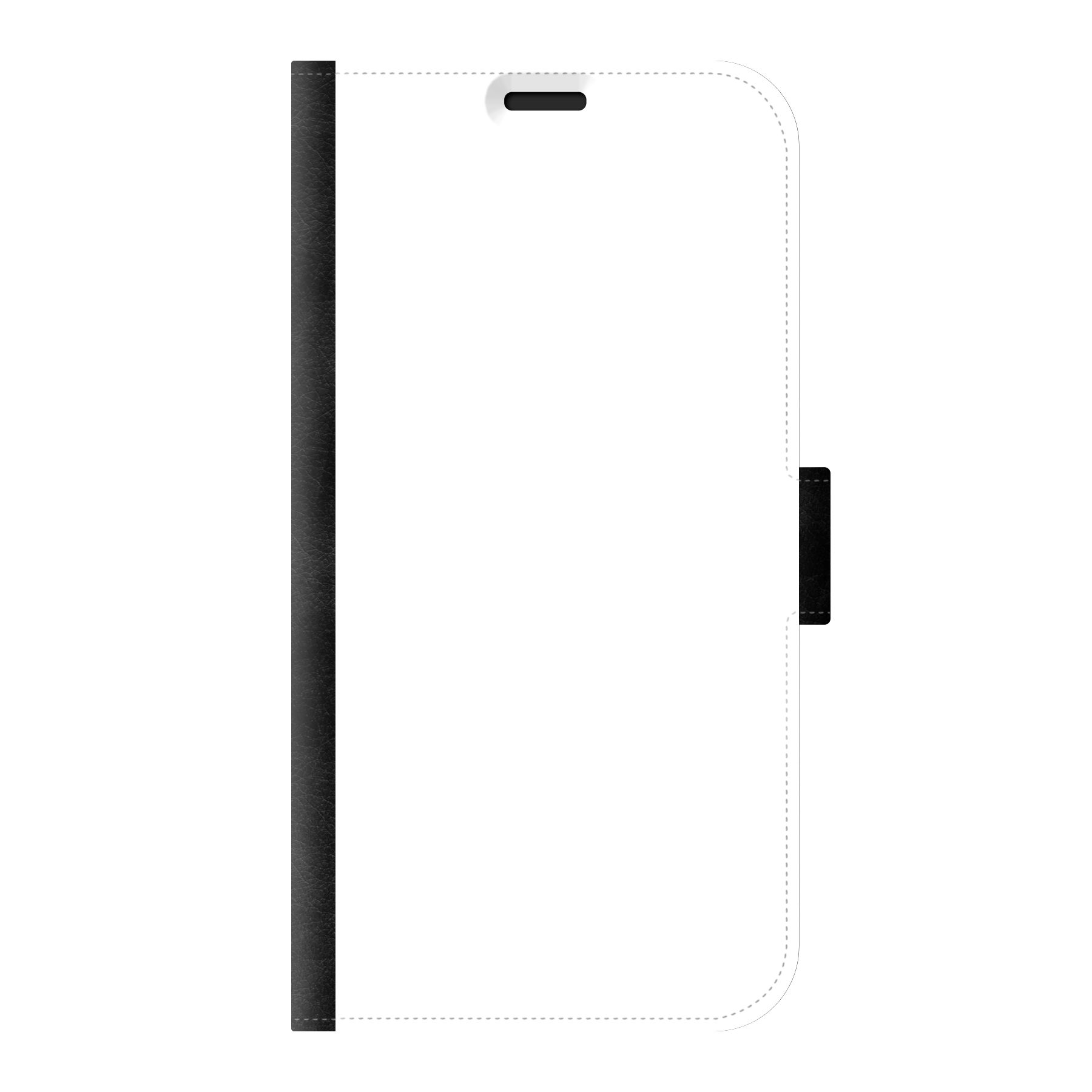 Apple iPhone 14 Wallet case (front printed, black)