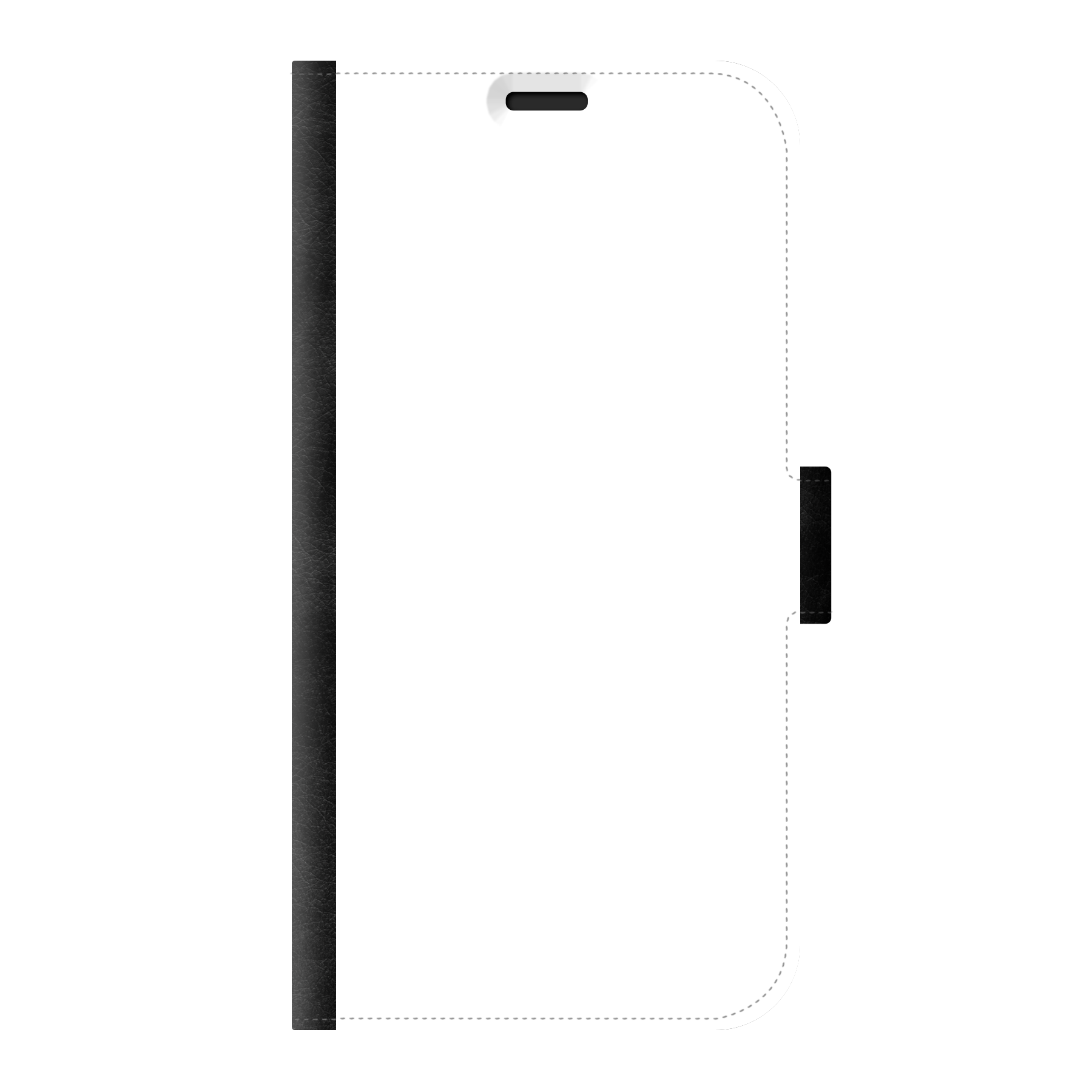 Apple iPhone Xs Max Wallet case (front printed, black)