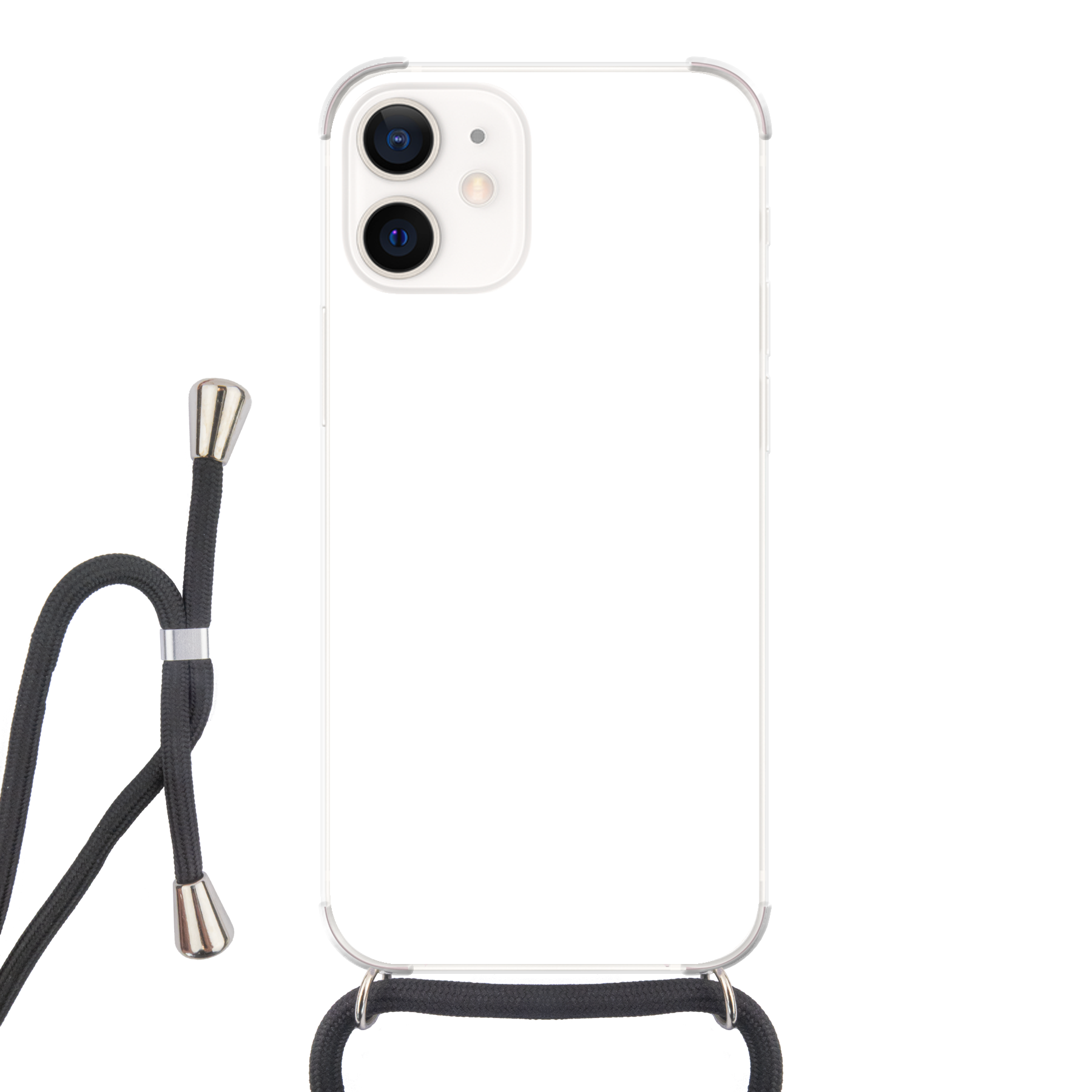 Apple iPhone 12 mini Crossbody case (back printed, transparent)