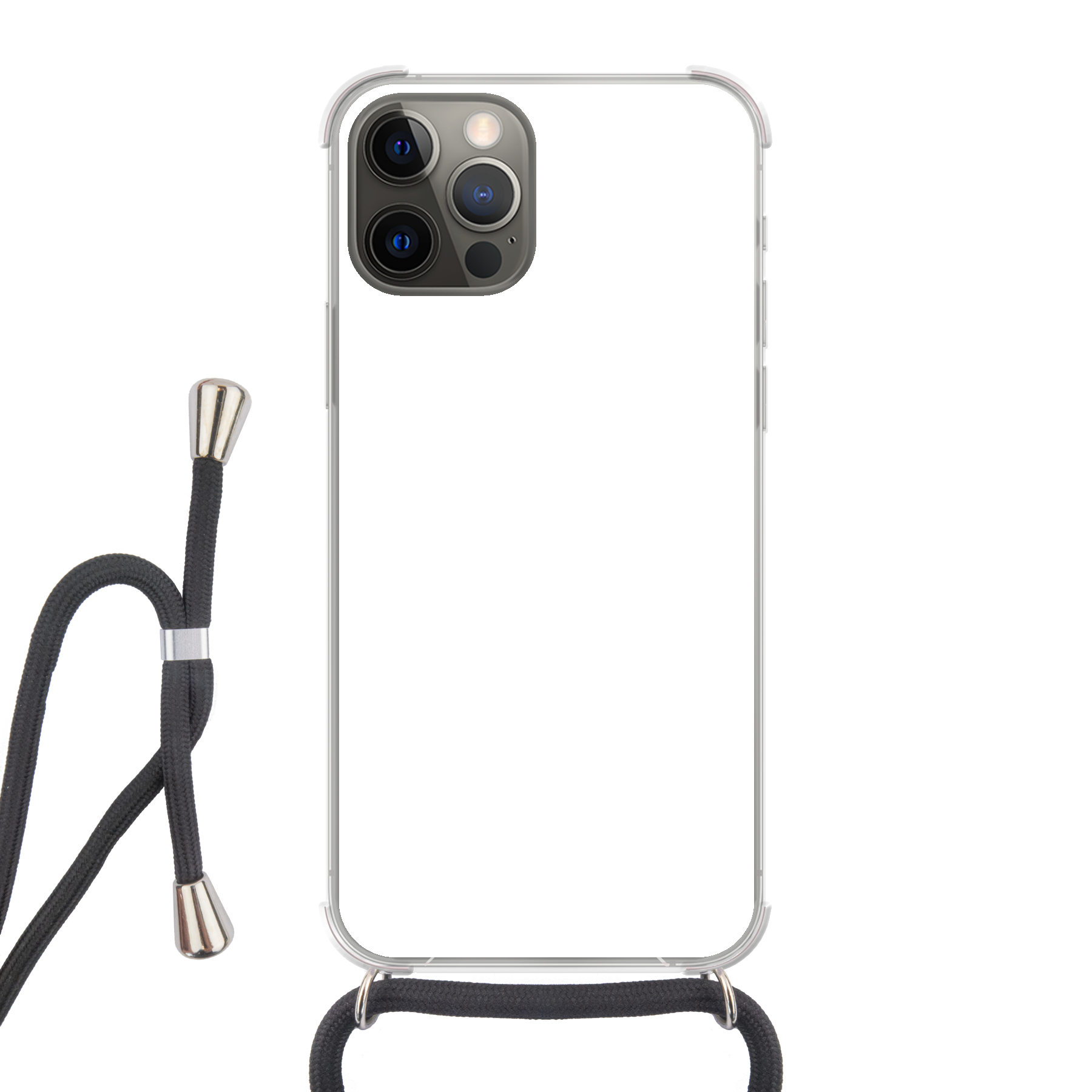 Apple iPhone 12 / iPhone 12 Pro Crossbody case (back printed, transparent)