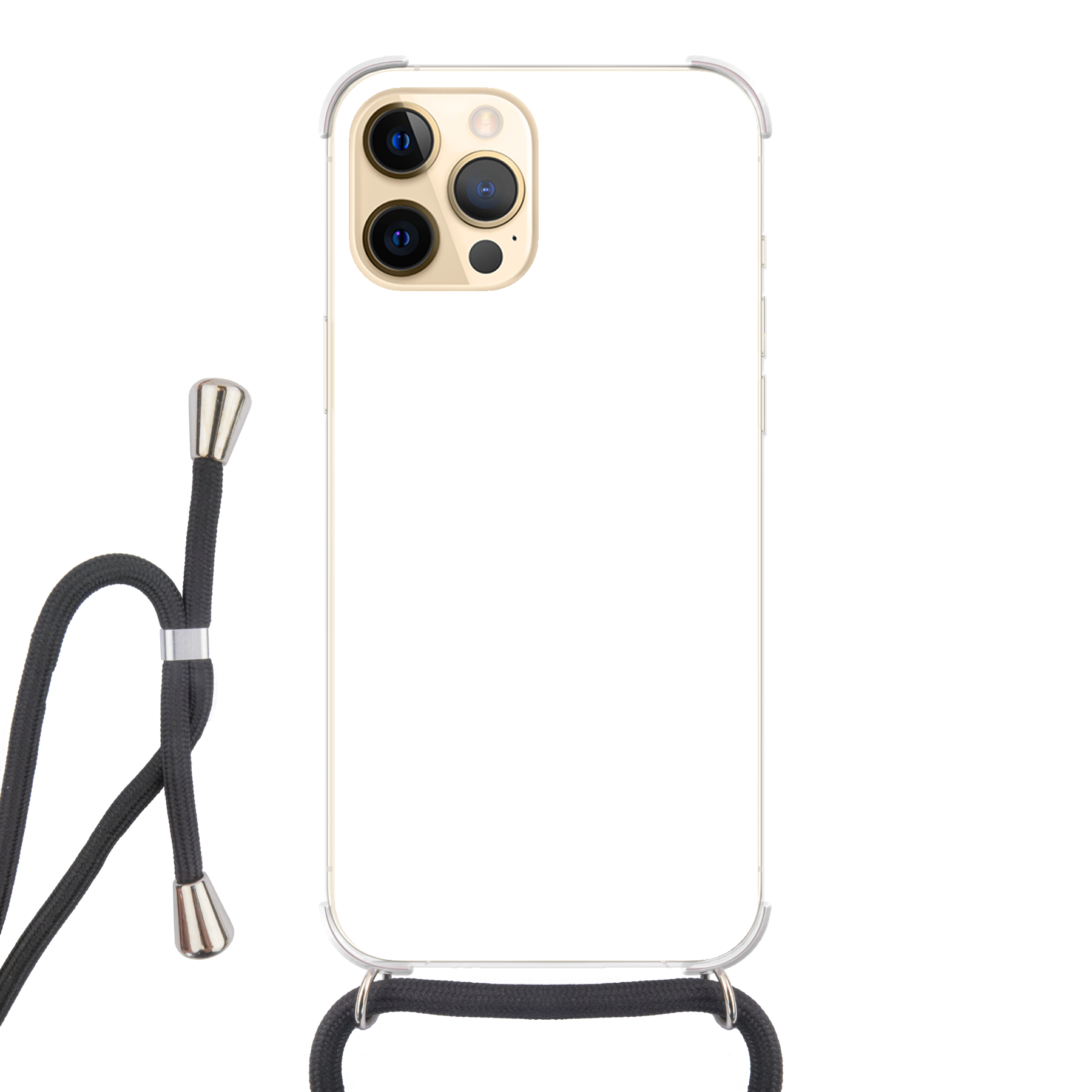Apple iPhone 12 Pro Max Crossbody case (back printed, transparent)