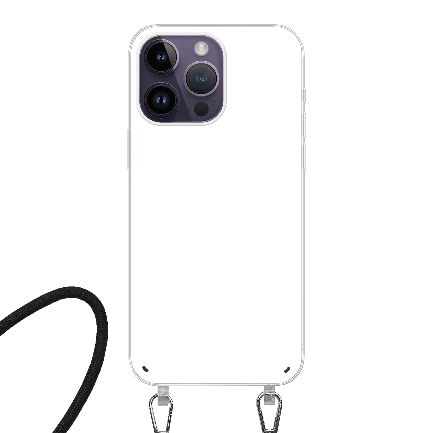 Apple iPhone 14 Pro Crossbody case (back printed, transparent)