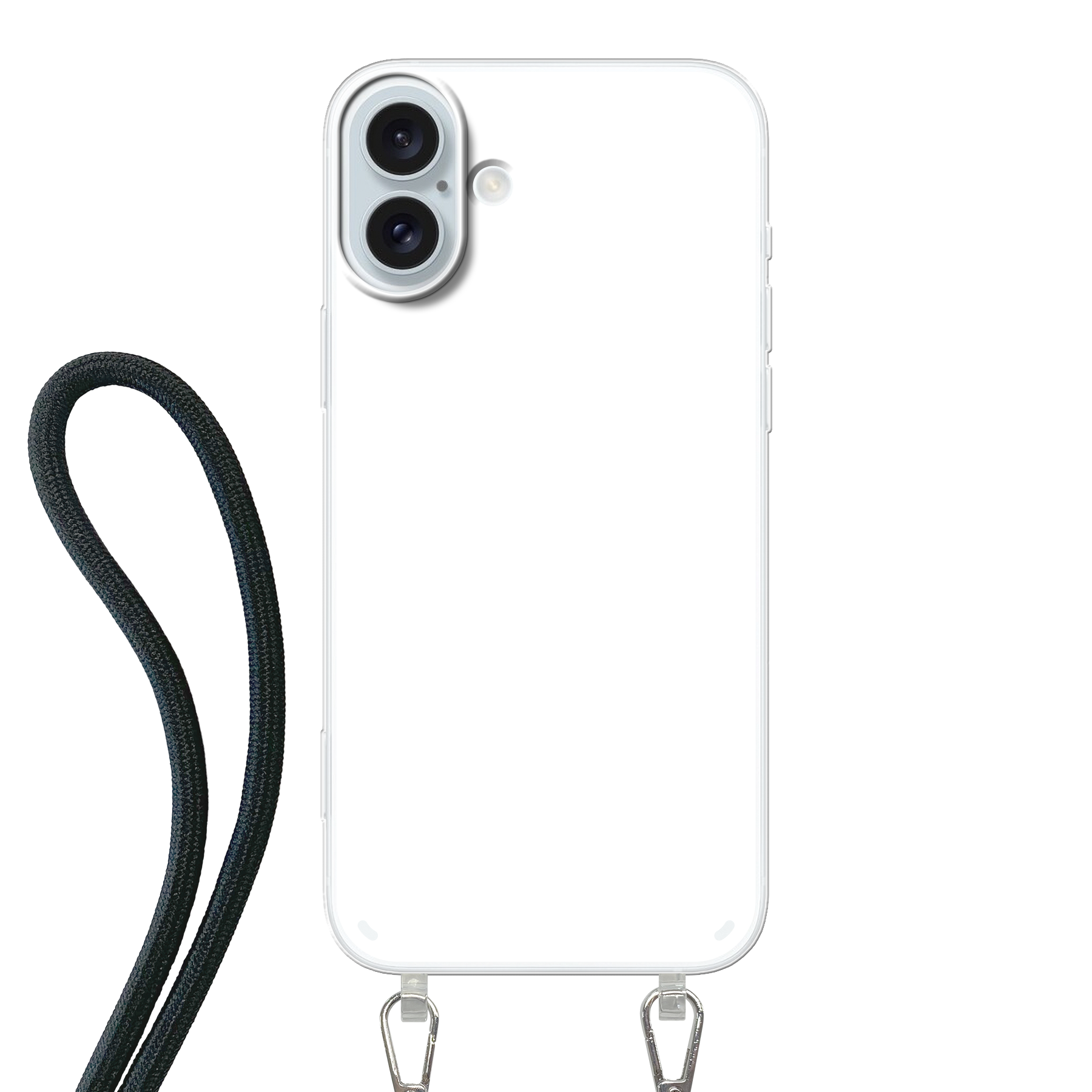 Apple iPhone 16 Plus Crossbody case (back printed, transparent)